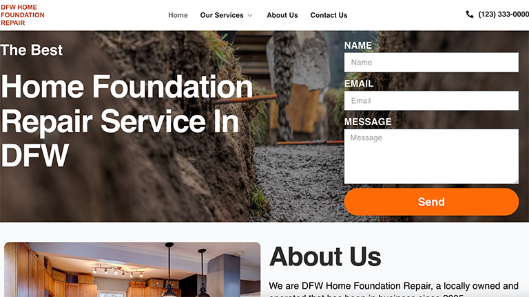 DFW Home Foundation Repair - Template Preview